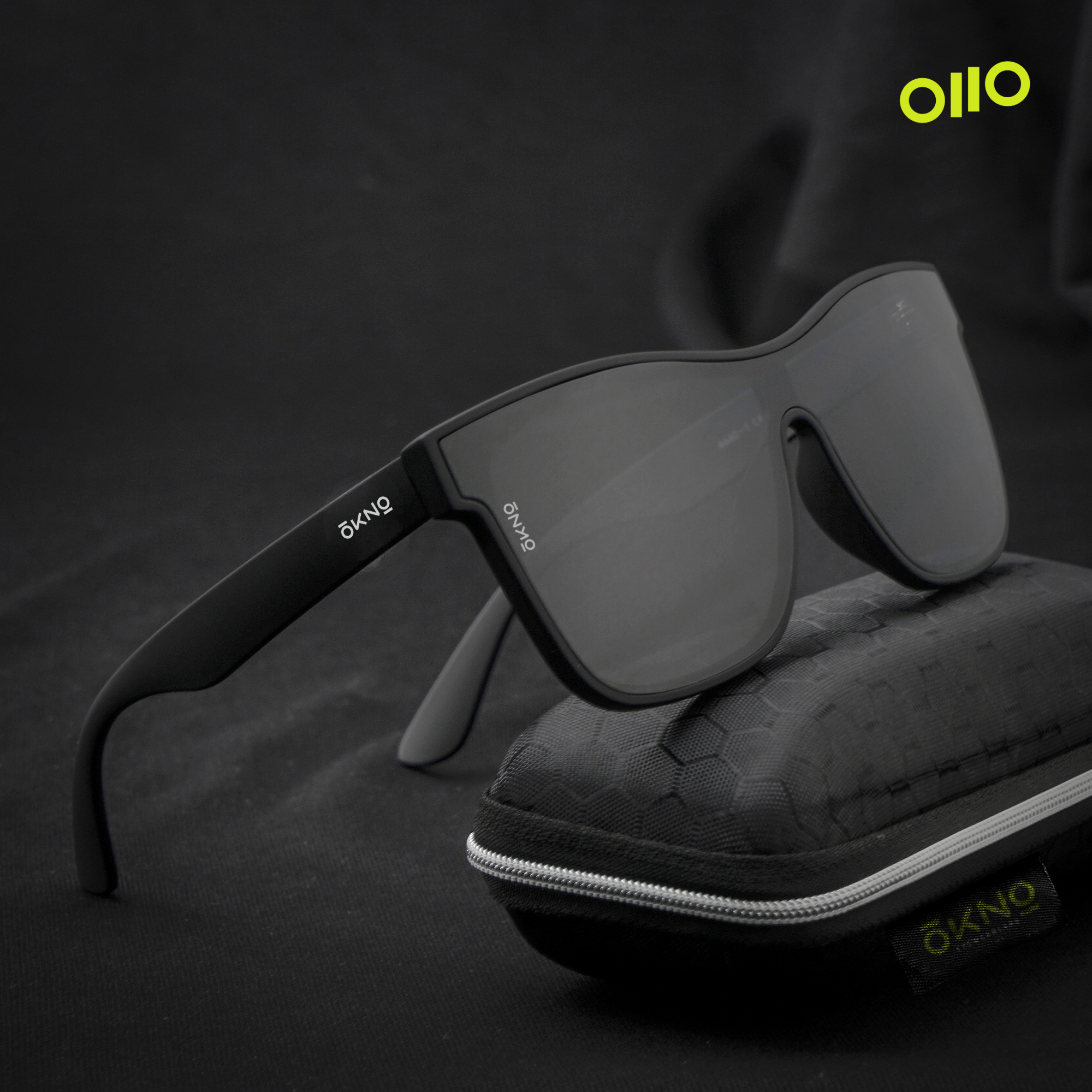 Matte black glasses shop