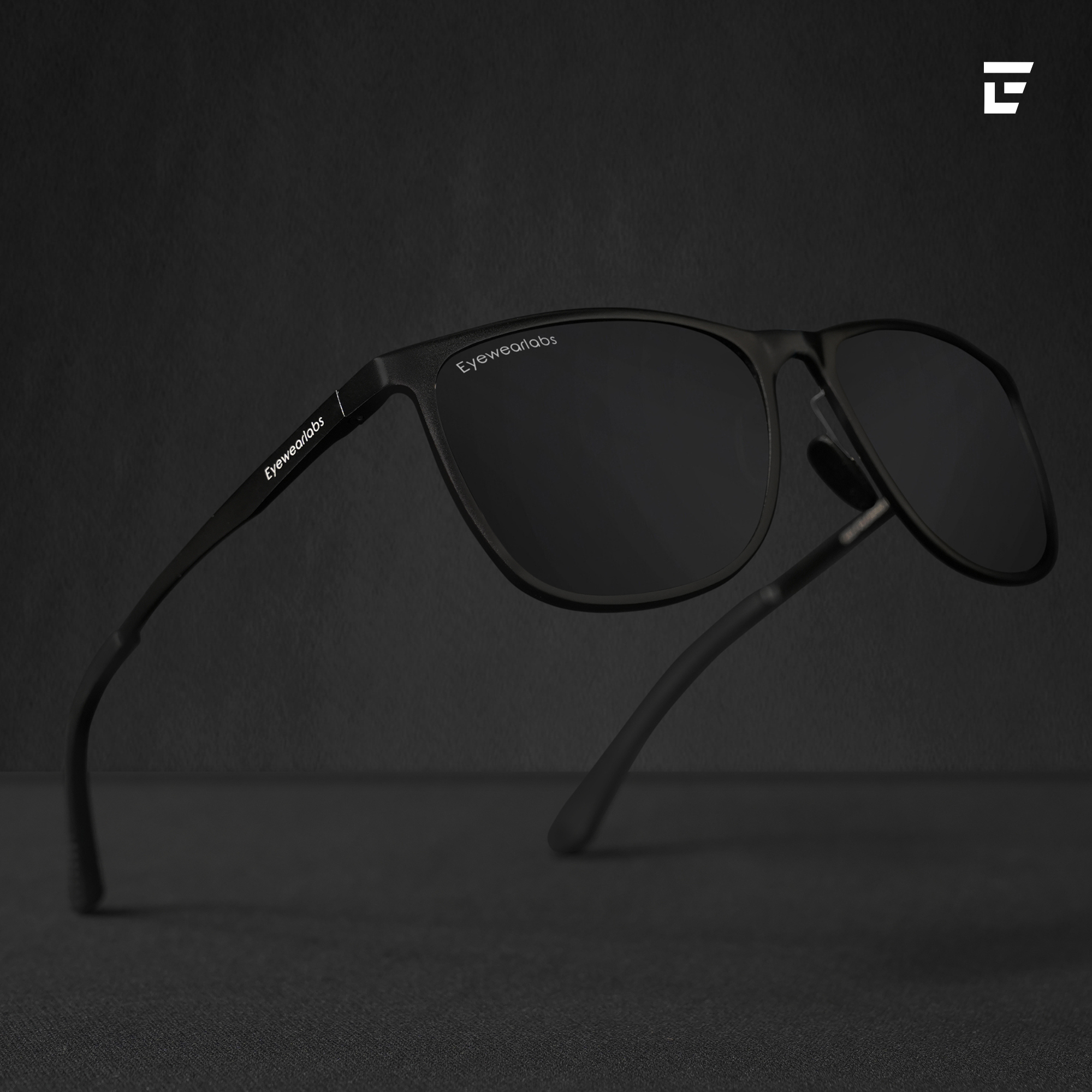 Buy Designer Blaze Black Gun Grey Sunglasses for Men Eyewearlabs