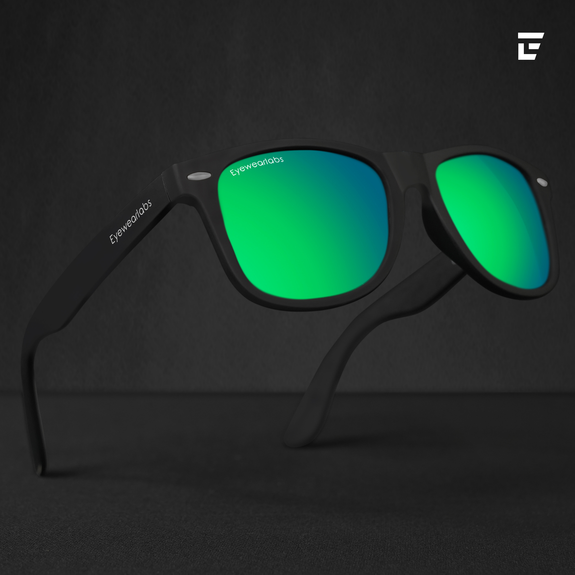 Buy Atom Green Polarized & UV Protected Biker Sunglasses For Men