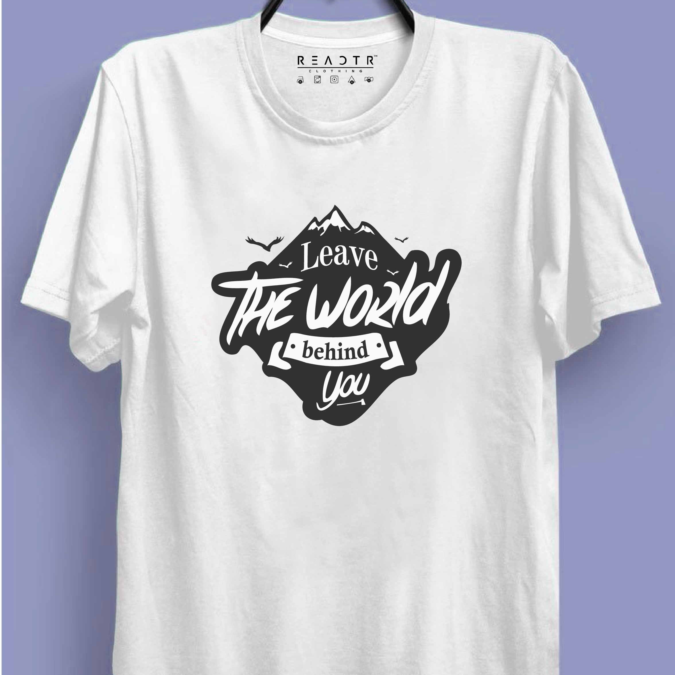 Leave The World Behind Reactr Tshirts For Men - Eyewearlabs