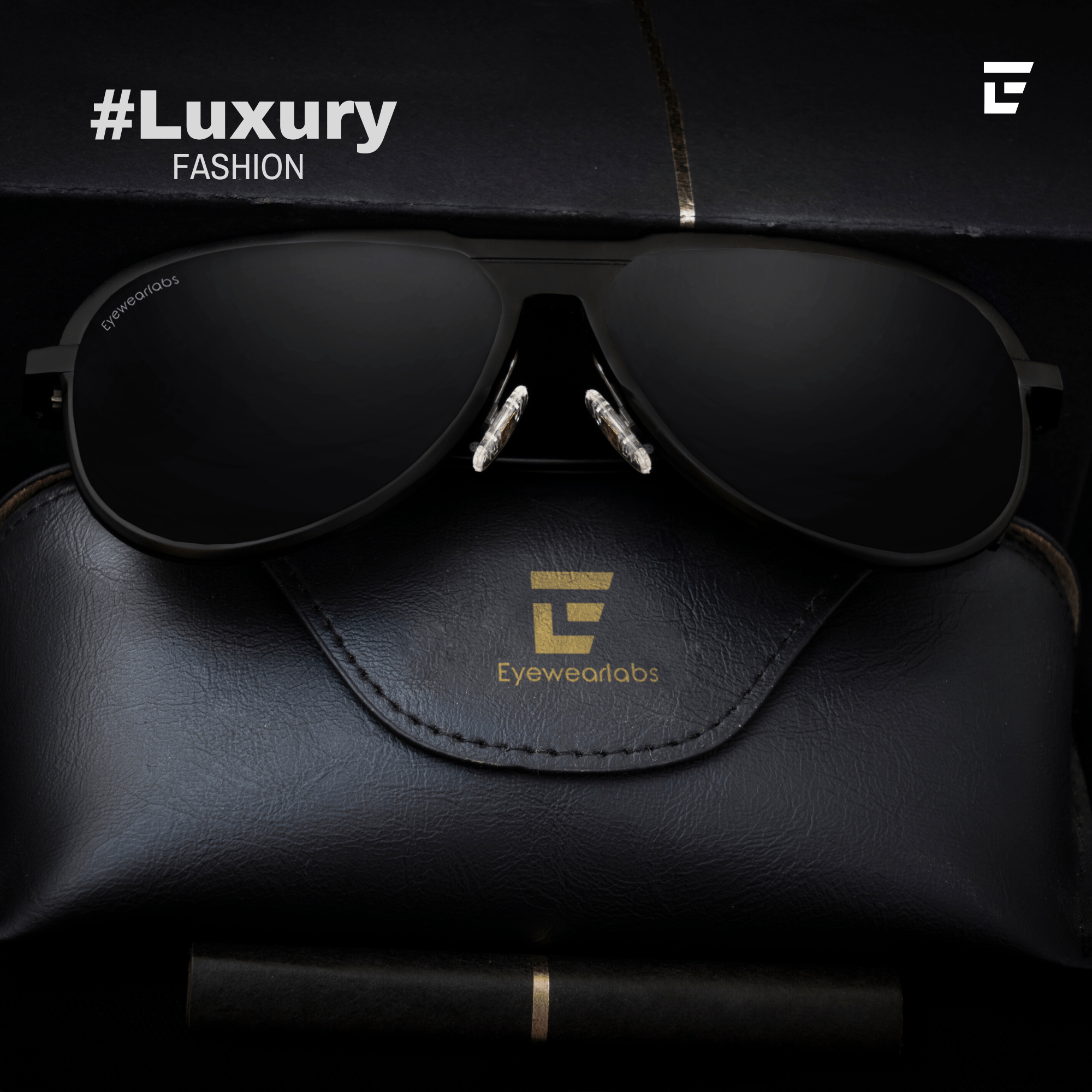 Guztag Black Men Sunglasses - Eyewearlabs
