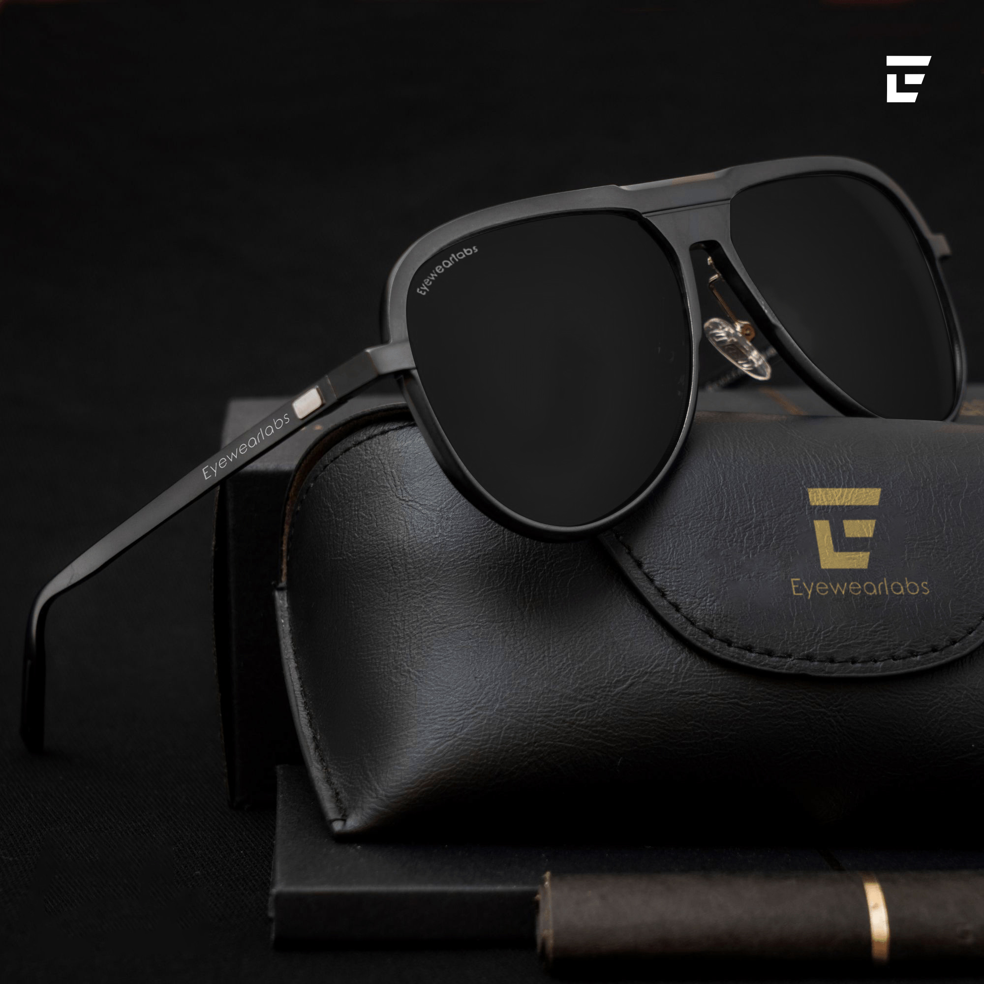 Guztag Black Men Sunglasses - Eyewearlabs