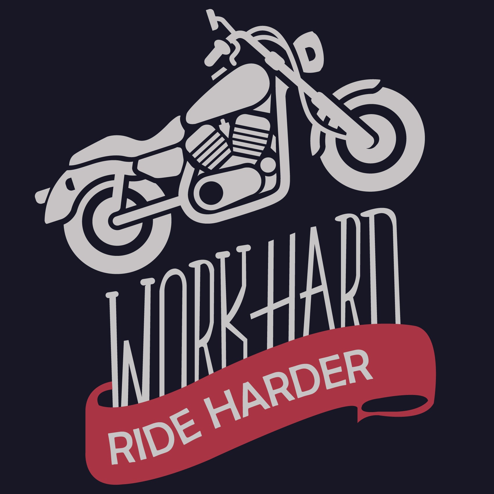 Work Hard Ride Harder Reactr Tshirts For Men - Eyewearlabs