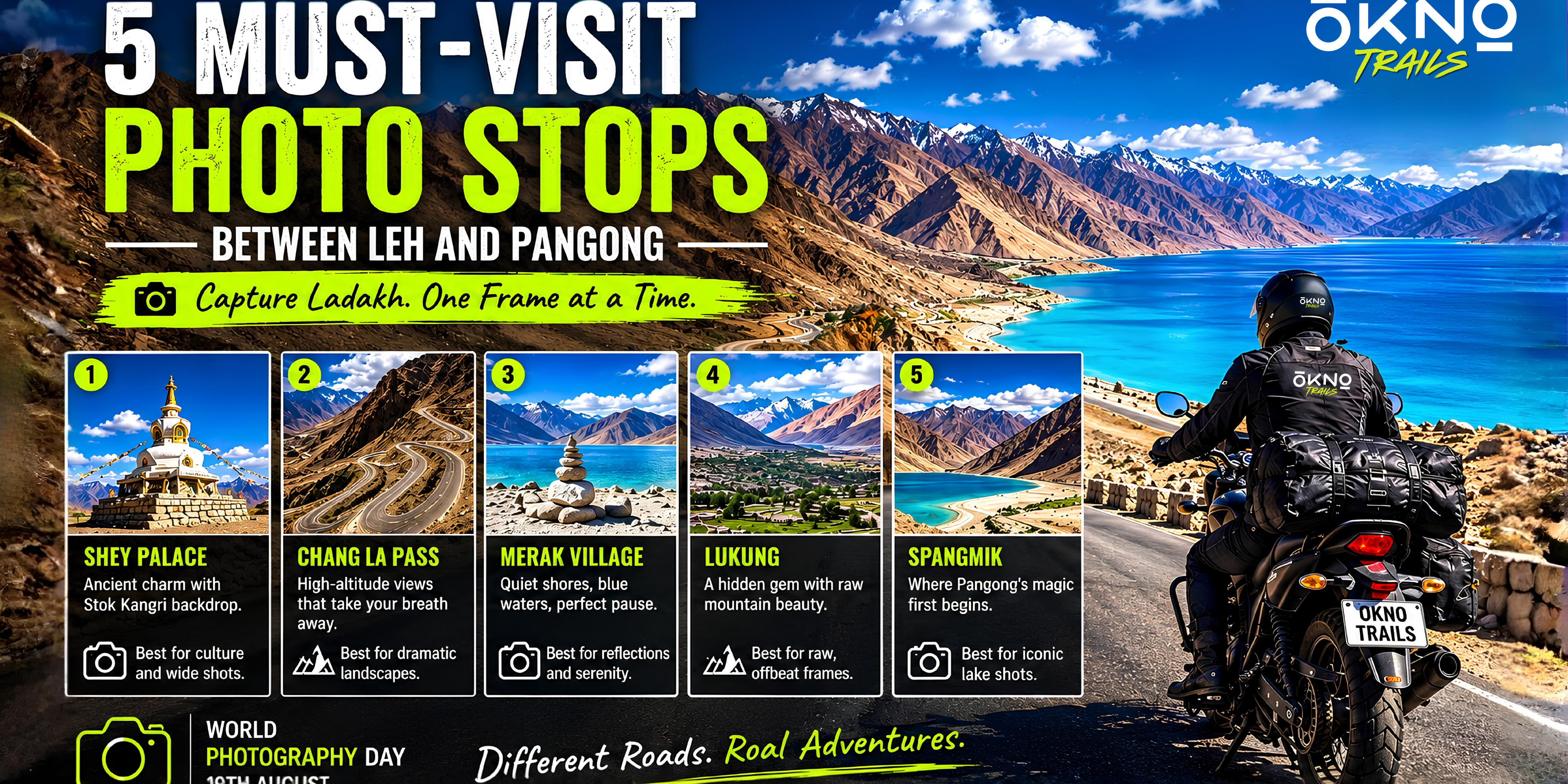 5 Must-Stop Photography Spots on the Leh to Pangong Bike Route
