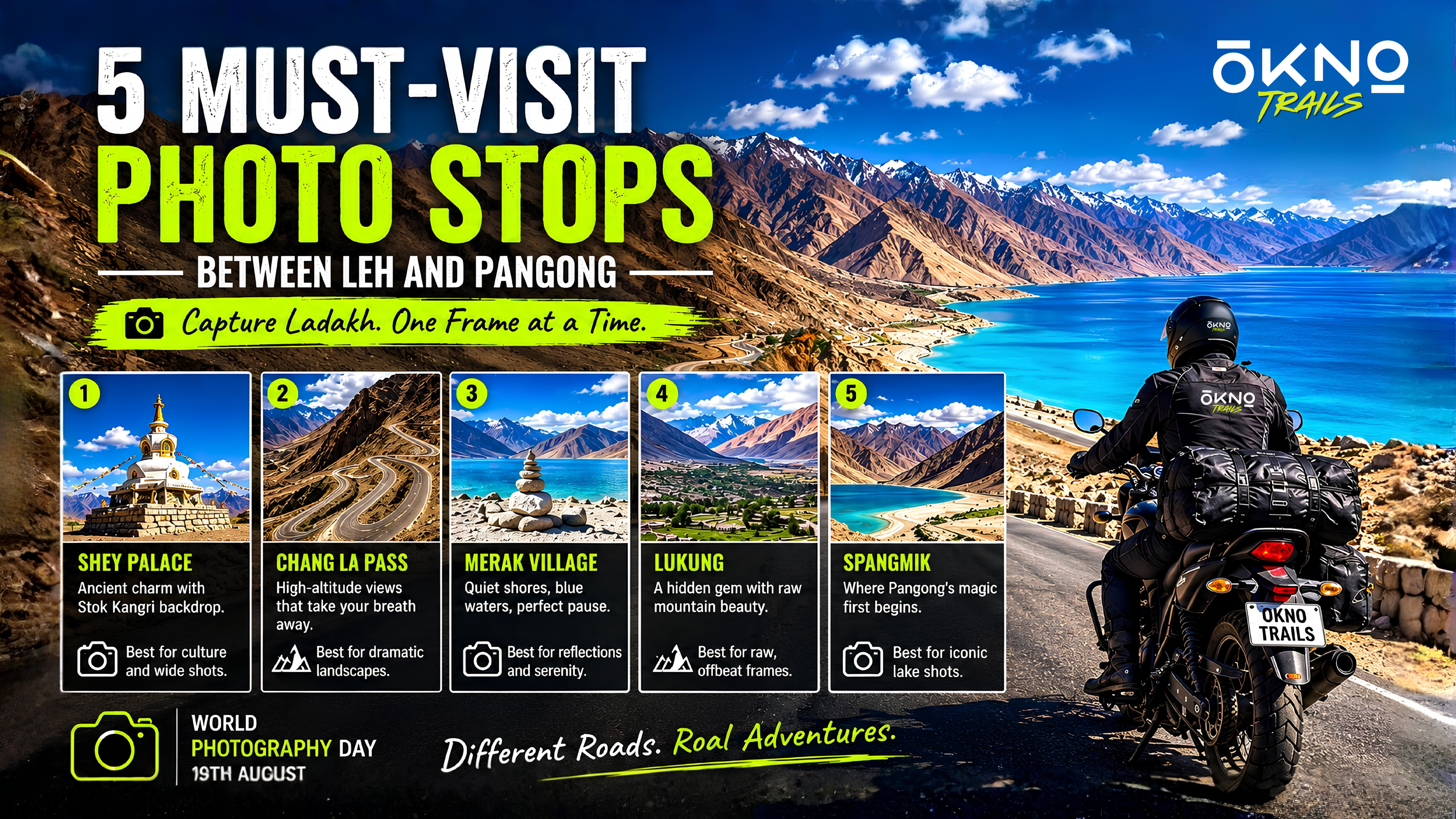 5 Must-Stop Photography Spots on the Leh to Pangong Bike Route