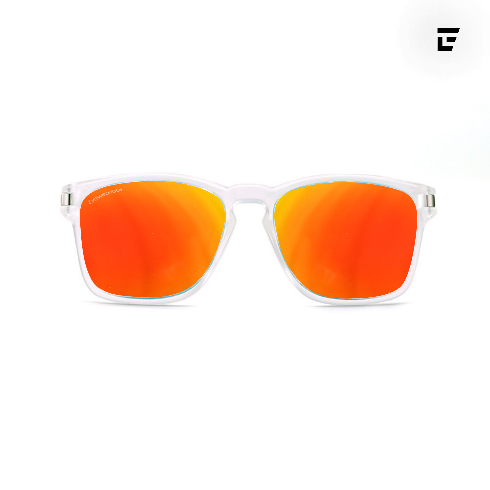 Orange mirror glasses on sale
