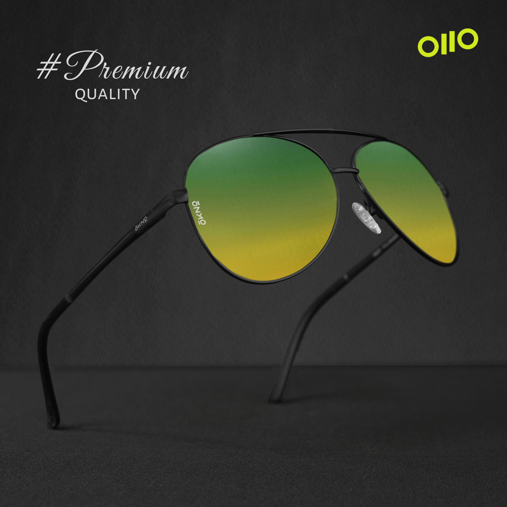 Green and yellow sunglasses shop