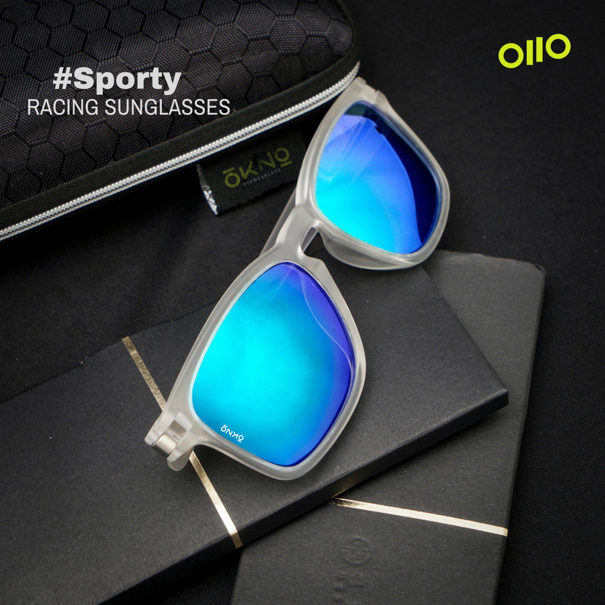 Blue sunglasses online shopping sales