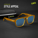 Rayne | Sunset Orange Power Sunglasses