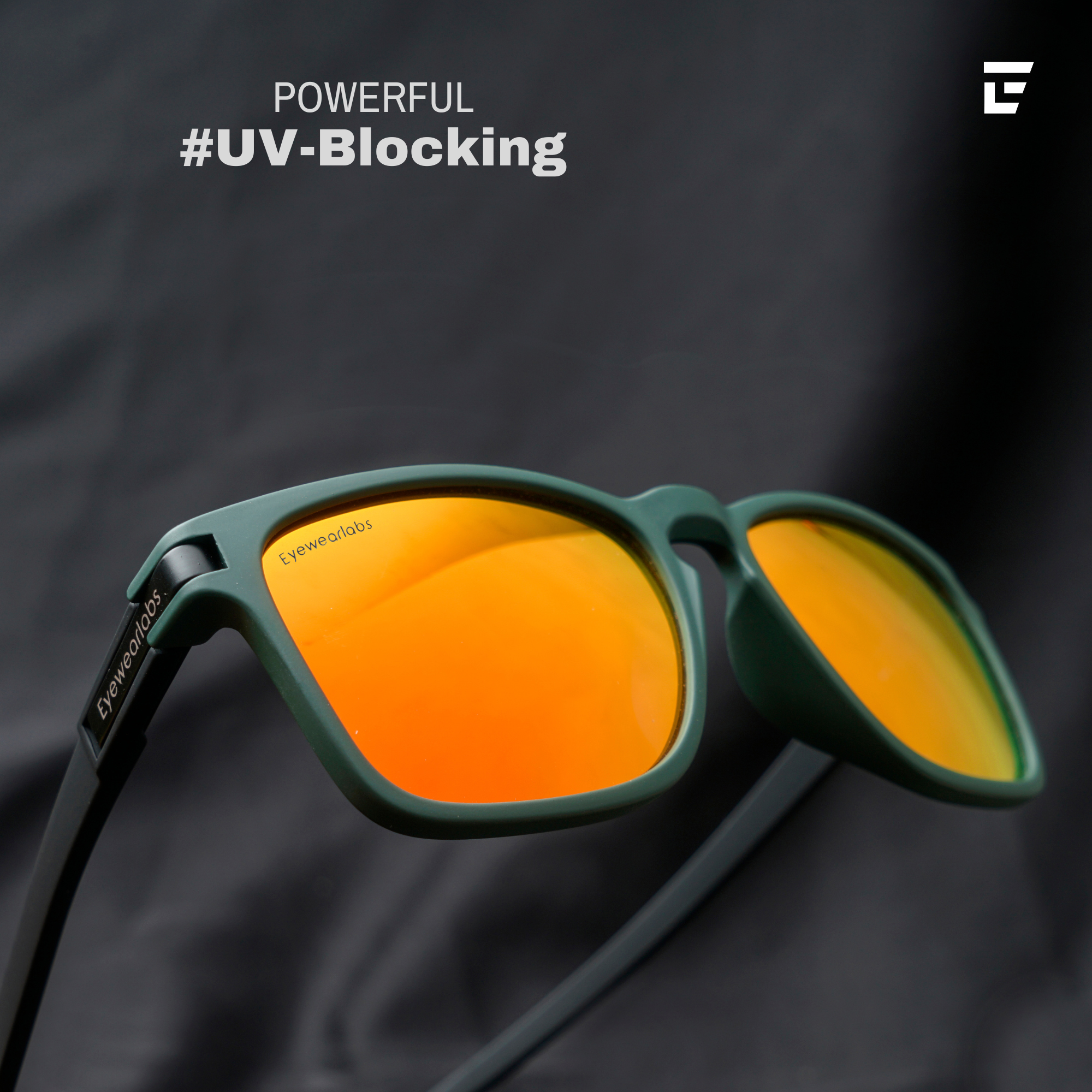 Mens top green glasses
