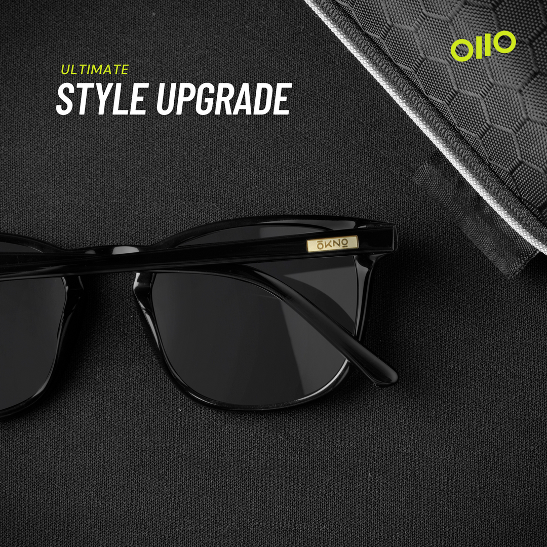 OKNO By Eyewearlabs Carter Black Italian Acetate Sunglasses Shop Now!