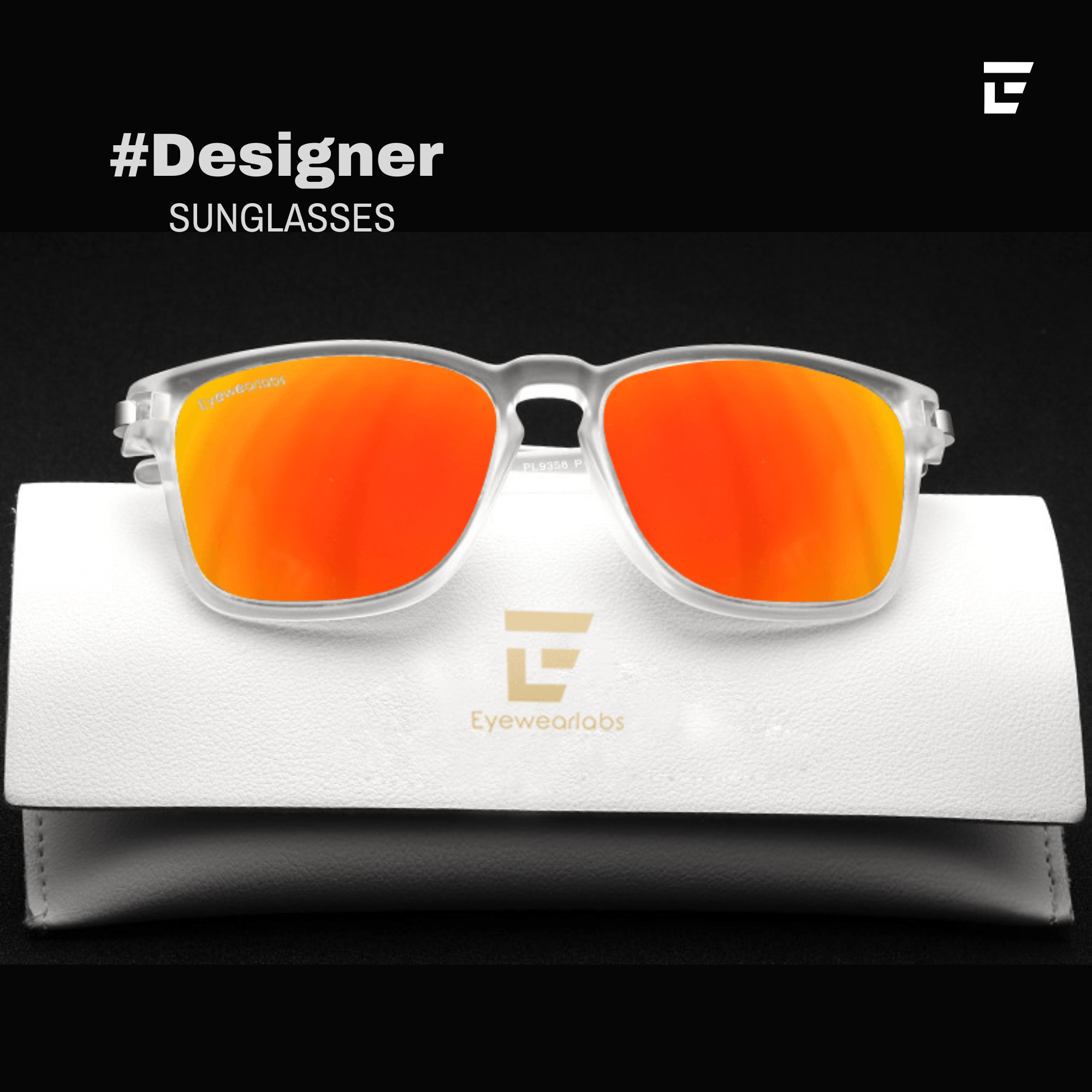Orange designer sunglasses sales