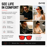 Barton Matte Black | FL-41 Migraine Relief Glasses