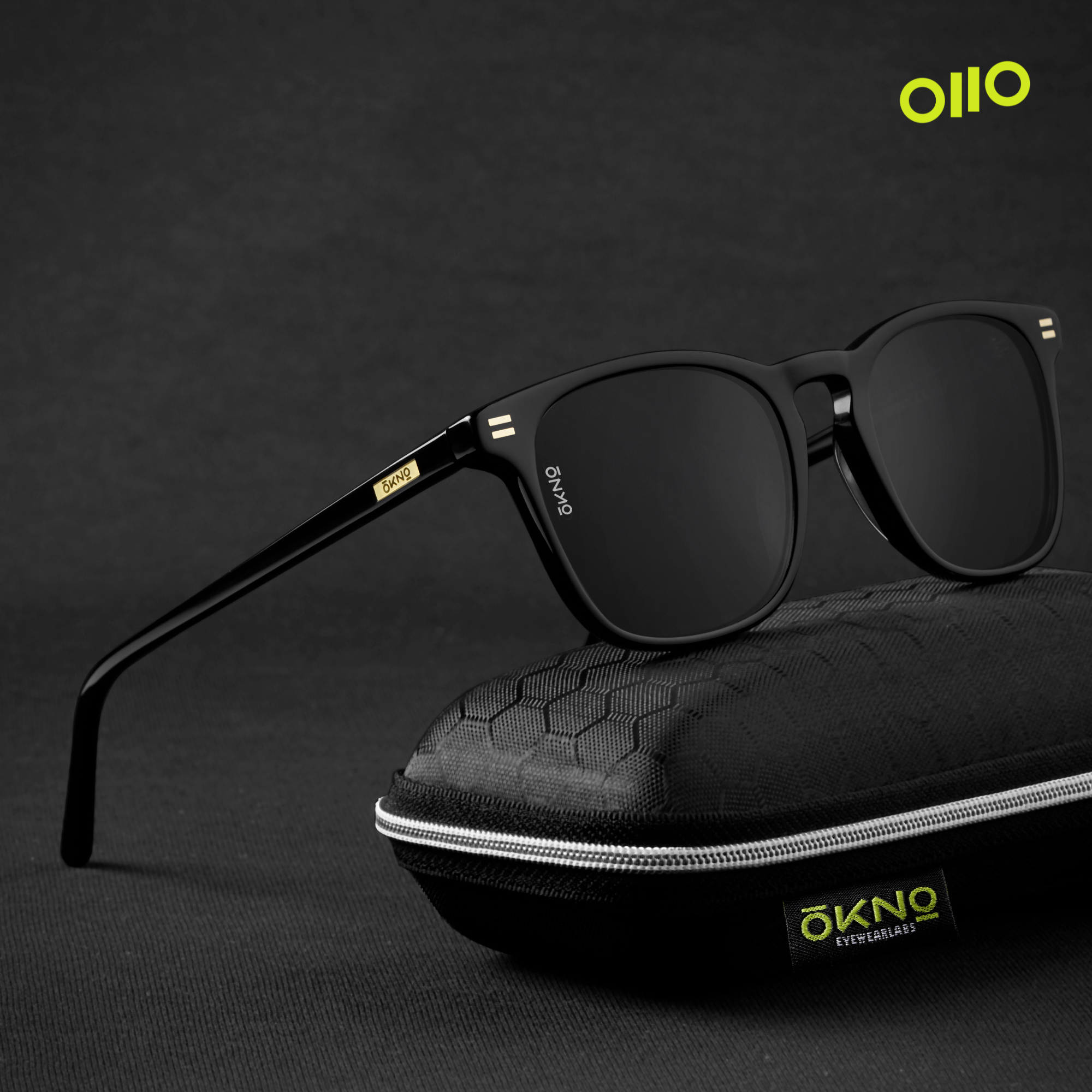 OKNO By Eyewearlabs Carter Black Italian Acetate Sunglasses Shop Now!