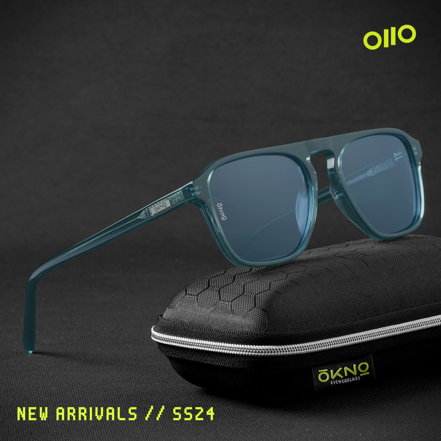 OKNO By Eyewearlabs Haydn Denim Blue Italian Acetate Sunglasses Shop