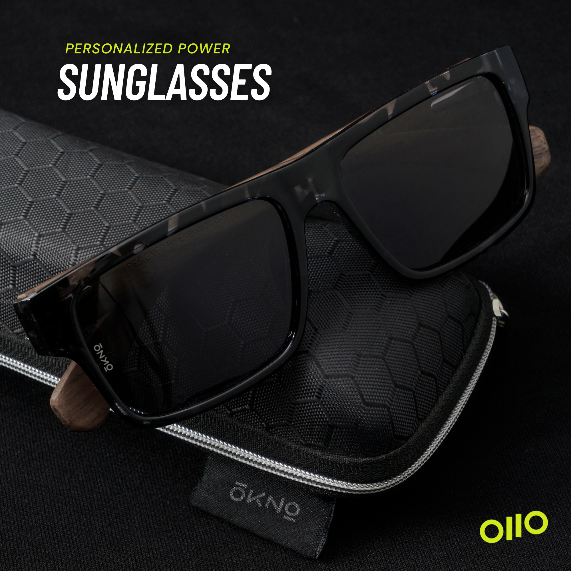 Maverick Wood Black Power Sunglasses