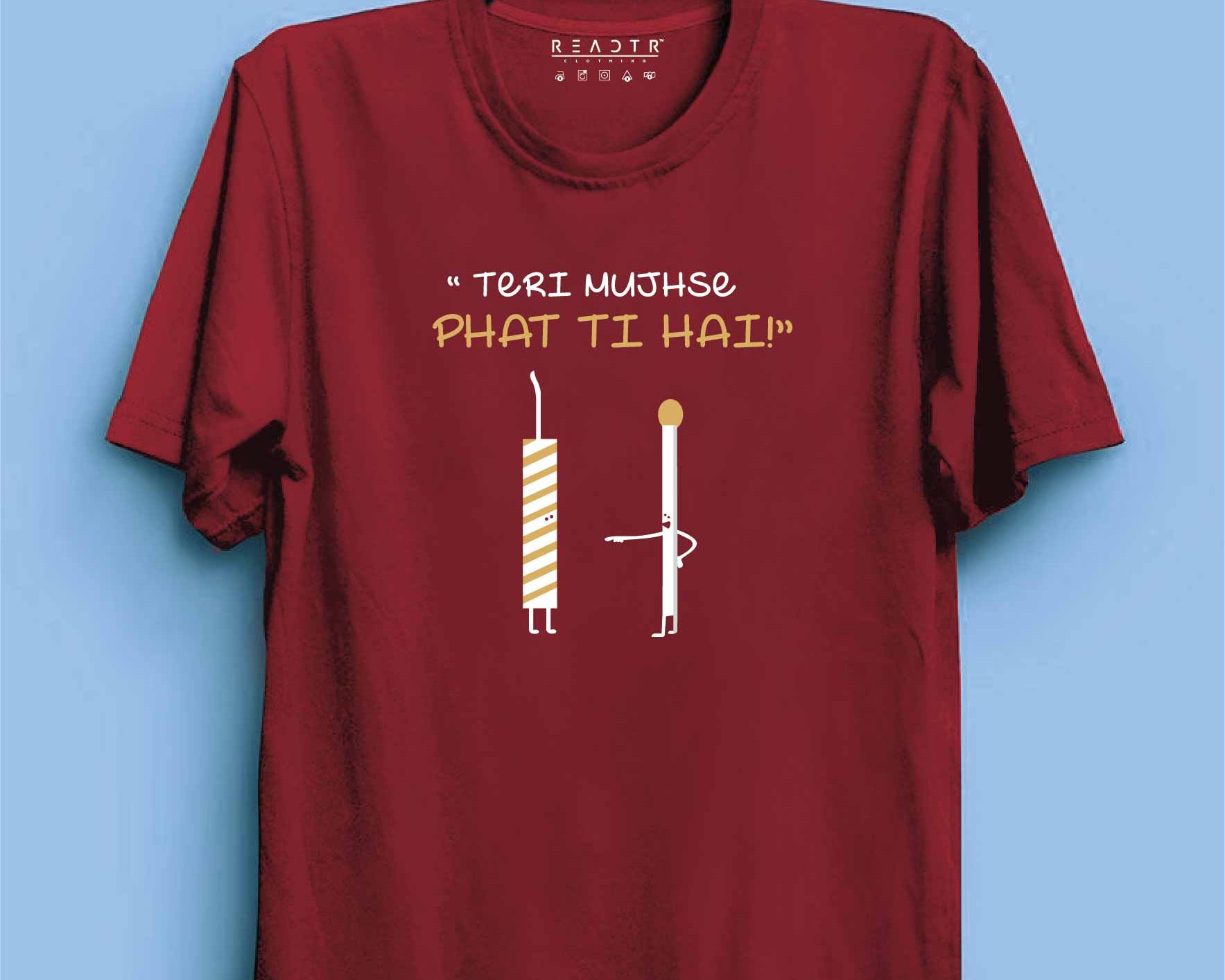 Teri Mujhse Phat Ti Hai Reactr Tshirts For Men - Eyewearlabs