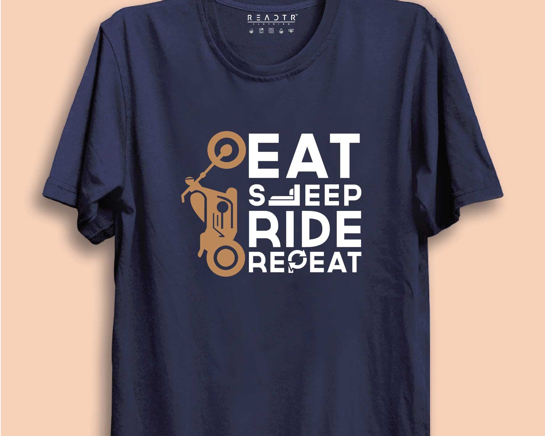Eat Sleep Ride Repeat Reactr Tshirts For Men - Eyewearlabs