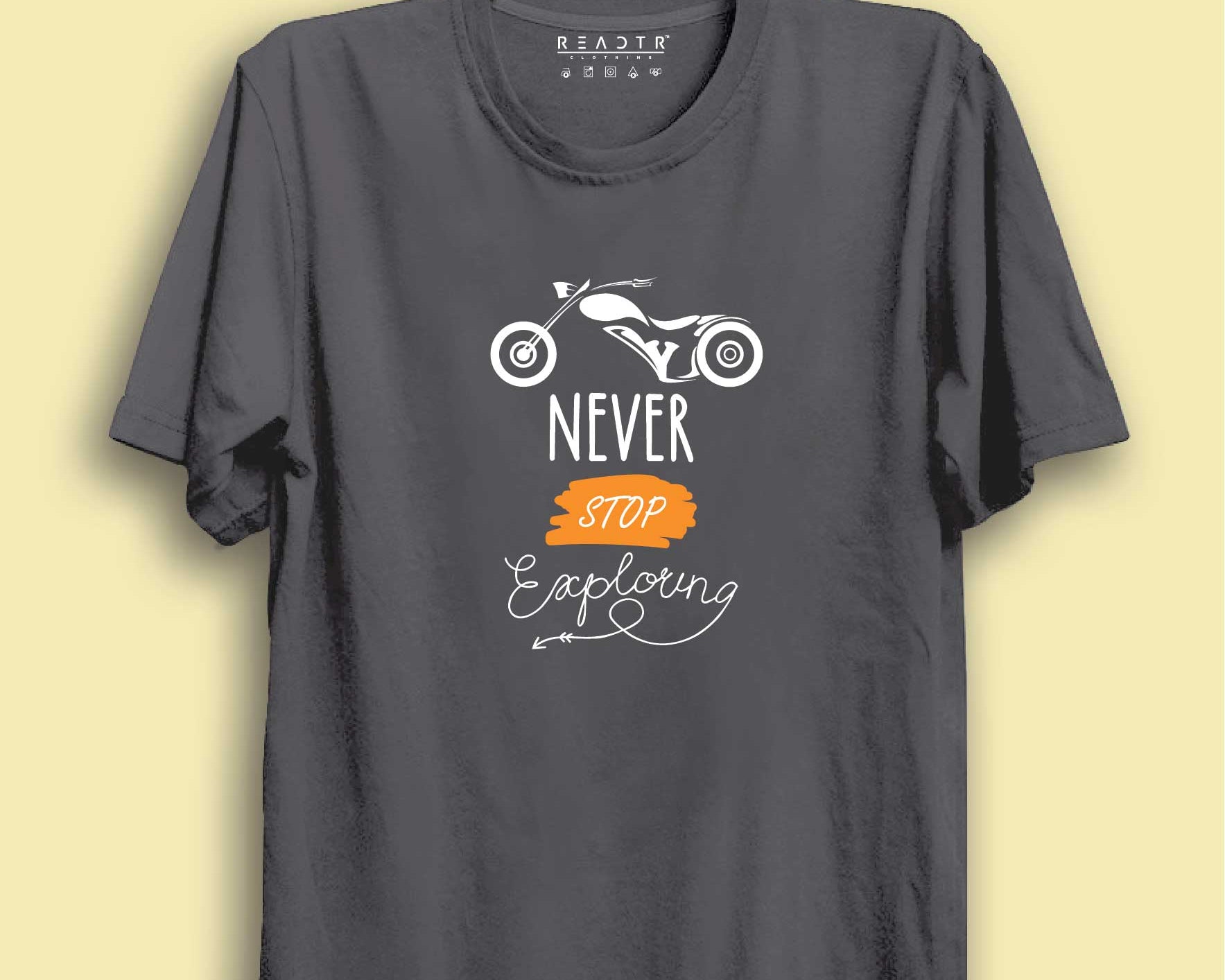 Never Stop Exploring Reactr Tshirts For Men - Eyewearlabs