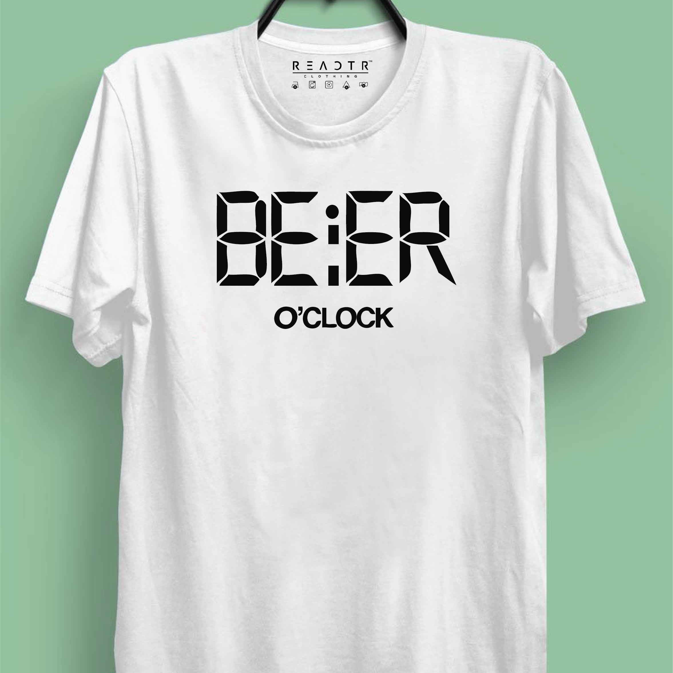 BEER O CLOCK Reactr Tshirts For Men - Eyewearlabs
