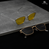 Andrew Yellow & Andrew Black Gold - Set of 2 Couple Sunglasses - Eyewearlabs