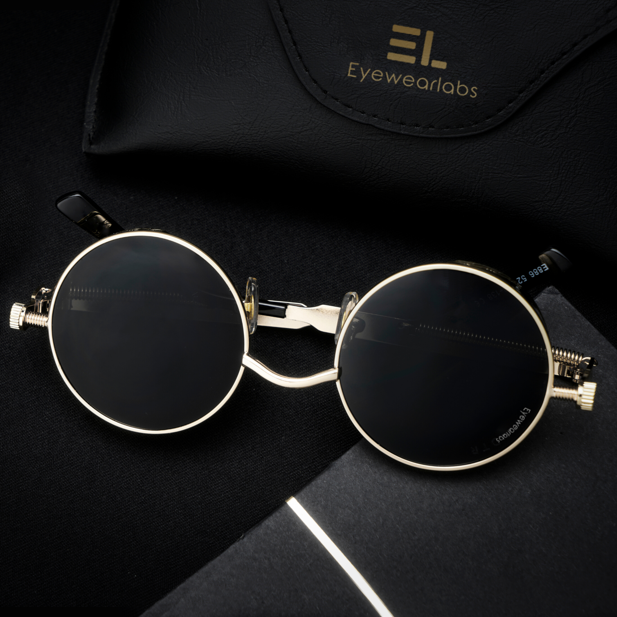 Wilcox Black Gold Eyewearlabs Power Sunglasses - Eyewearlabs