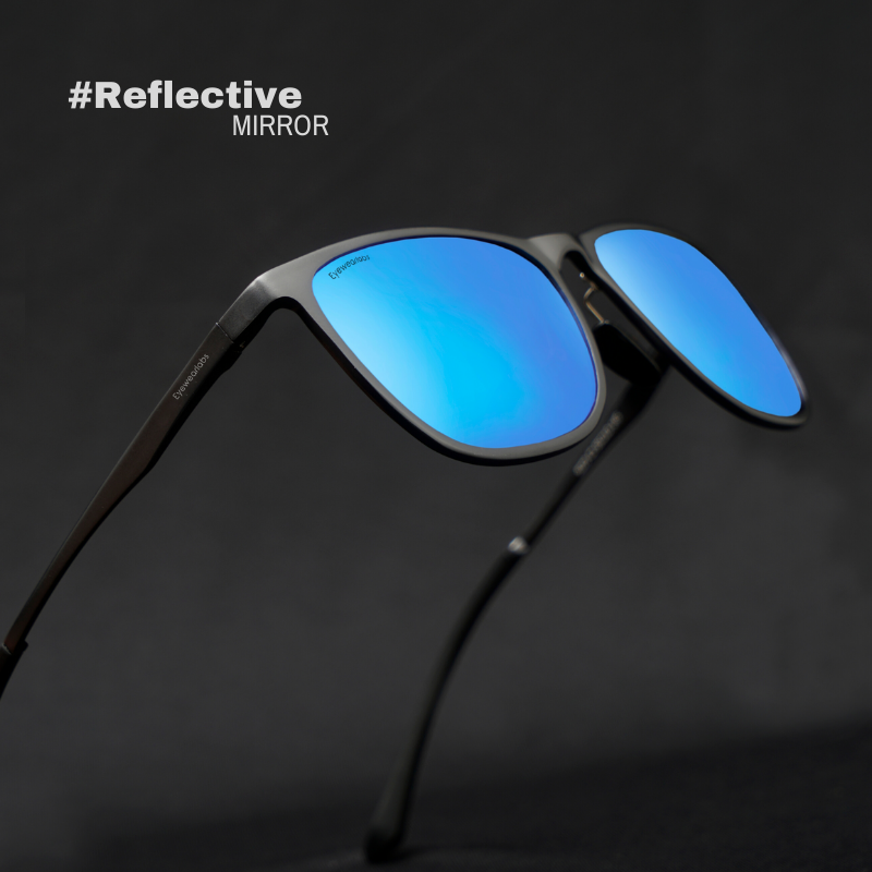 Blue mirrored prescription sunglasses outlet