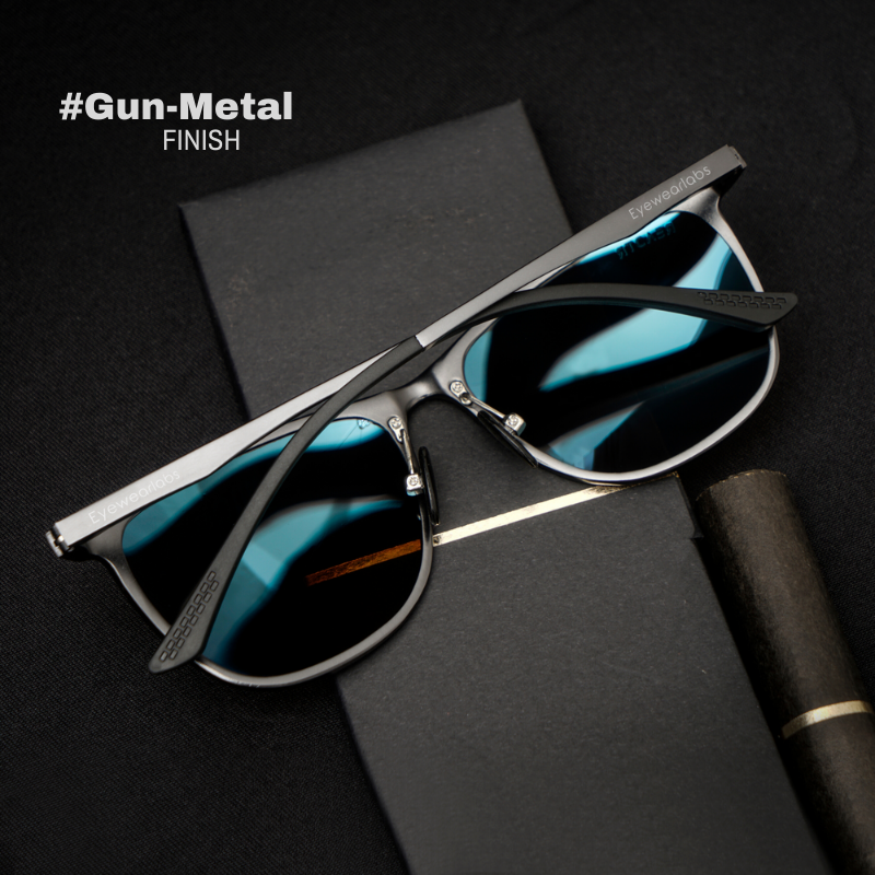 Mirror finish prescription shielded sunglasses