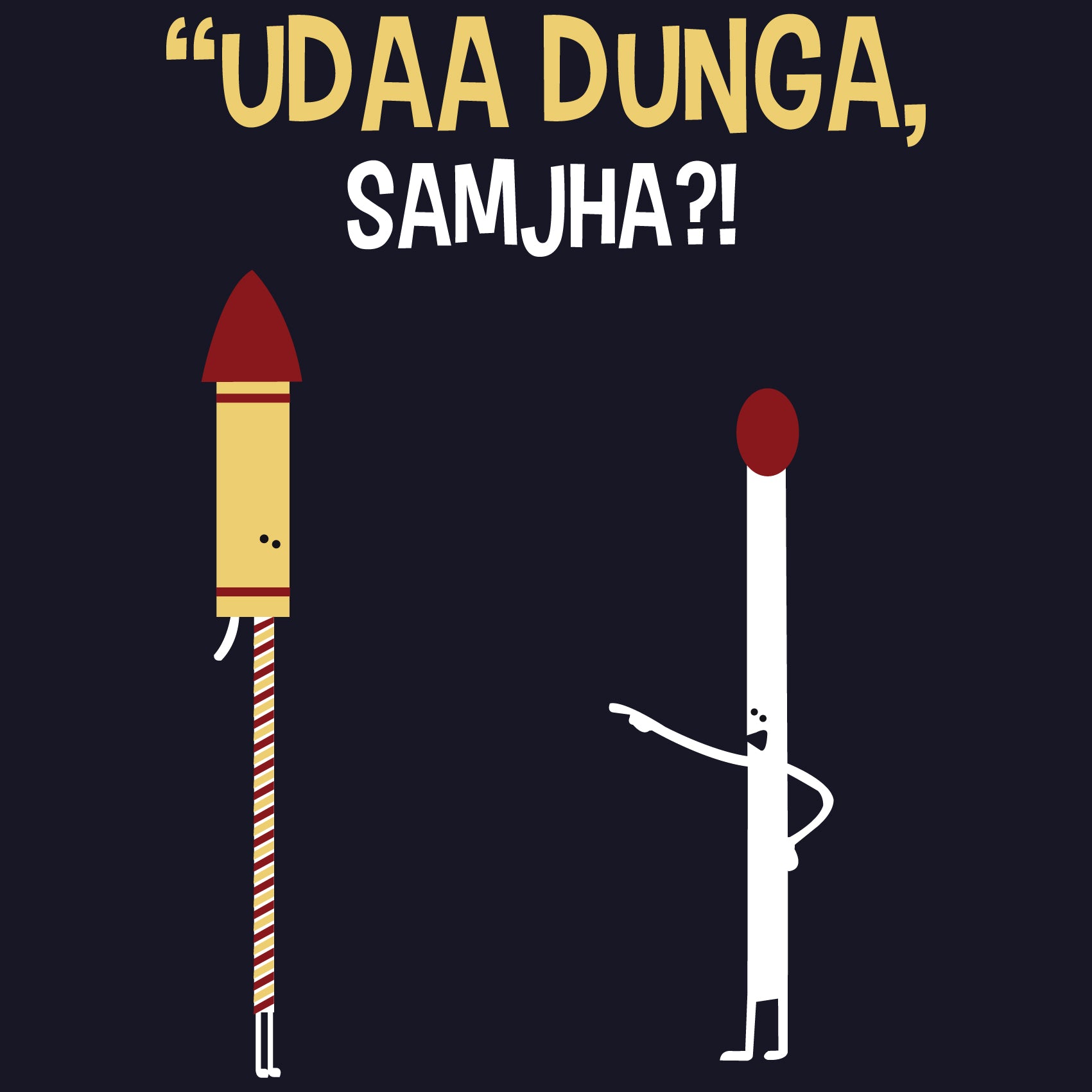 Udda Dunga Samjha Reactr Tshirts For Men - Eyewearlabs